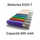 Batterie type EGO T - 650 mAh